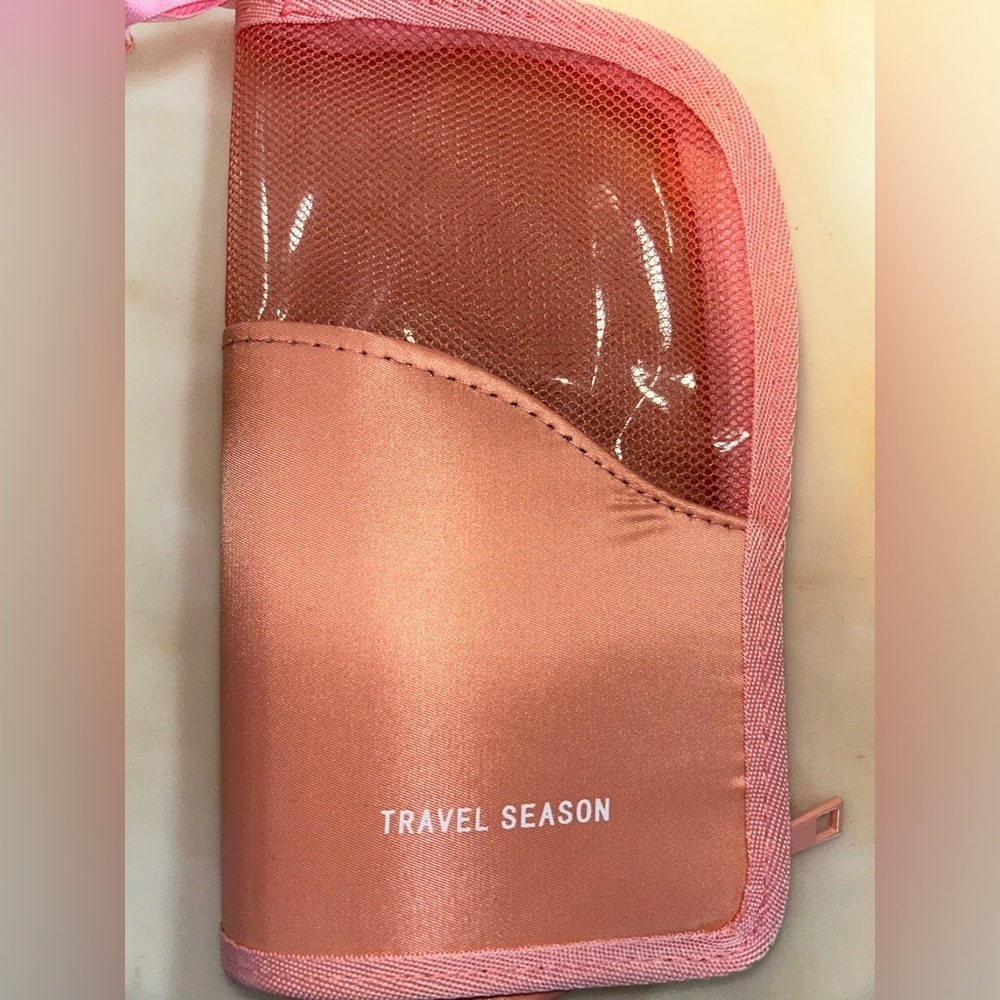 Mesh make up brush travel case